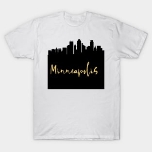 MINNEAPOLIS MINNESOTA DESIGNER SILHOUETTE SKYLINE ART T-Shirt